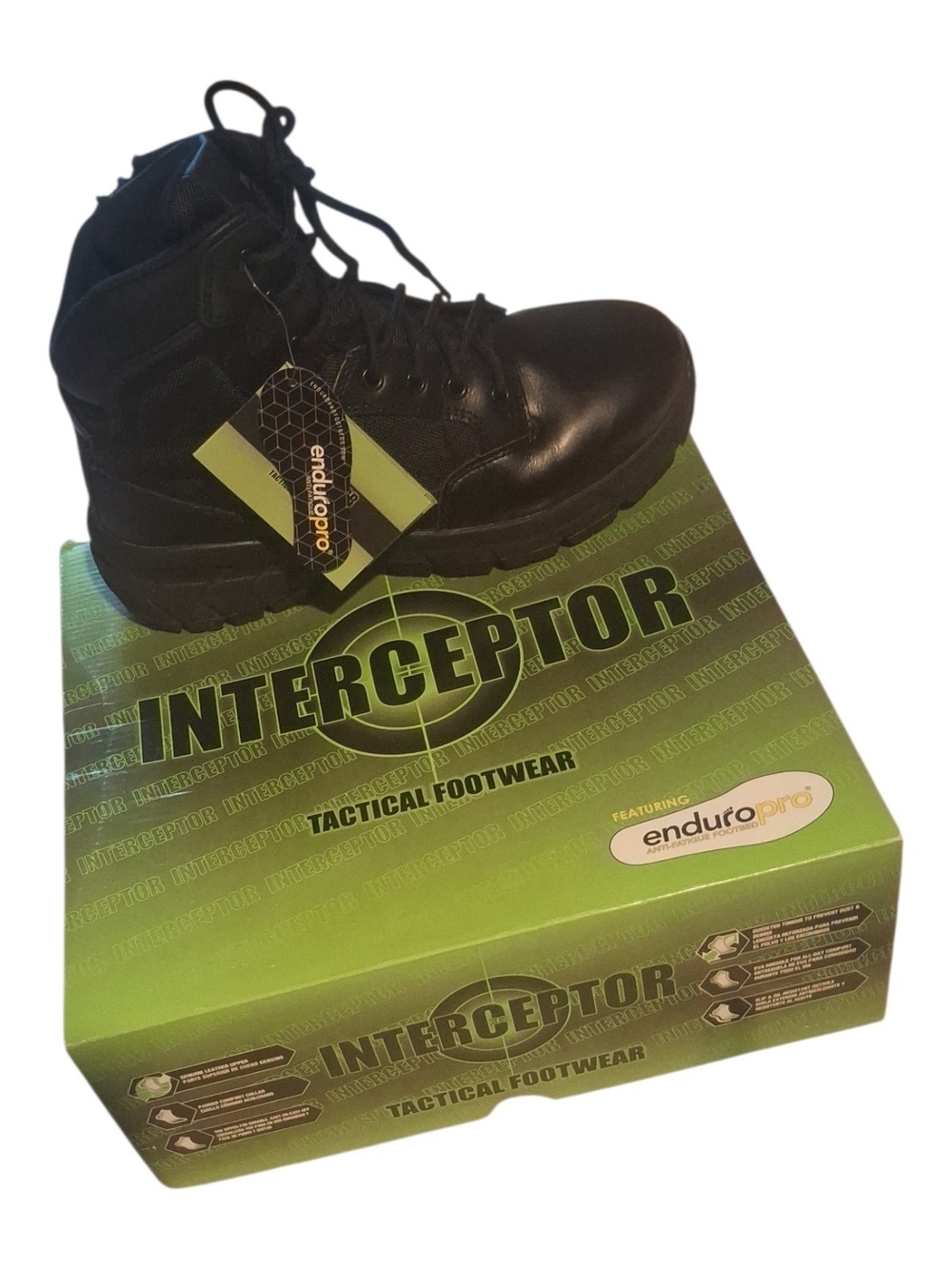 NWT Interceptor Men's Guard Zip 6" Soft Toe Tactical Boots 🥾